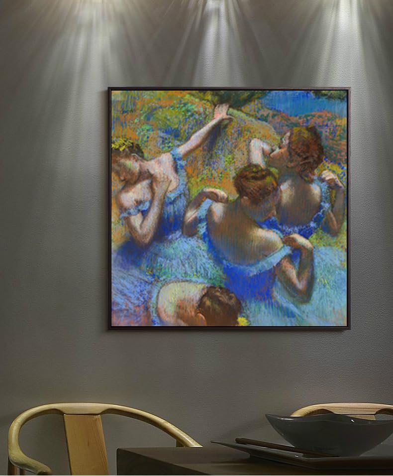 Edgar Degas Wall Decor Blue Dancer Poster - Impressionist Painting Modern Wall Decor Vintage Poster Print Suitable for Bedroom Living Room Office Cool Wall Decor Unframed (12x12in/30x30cm)