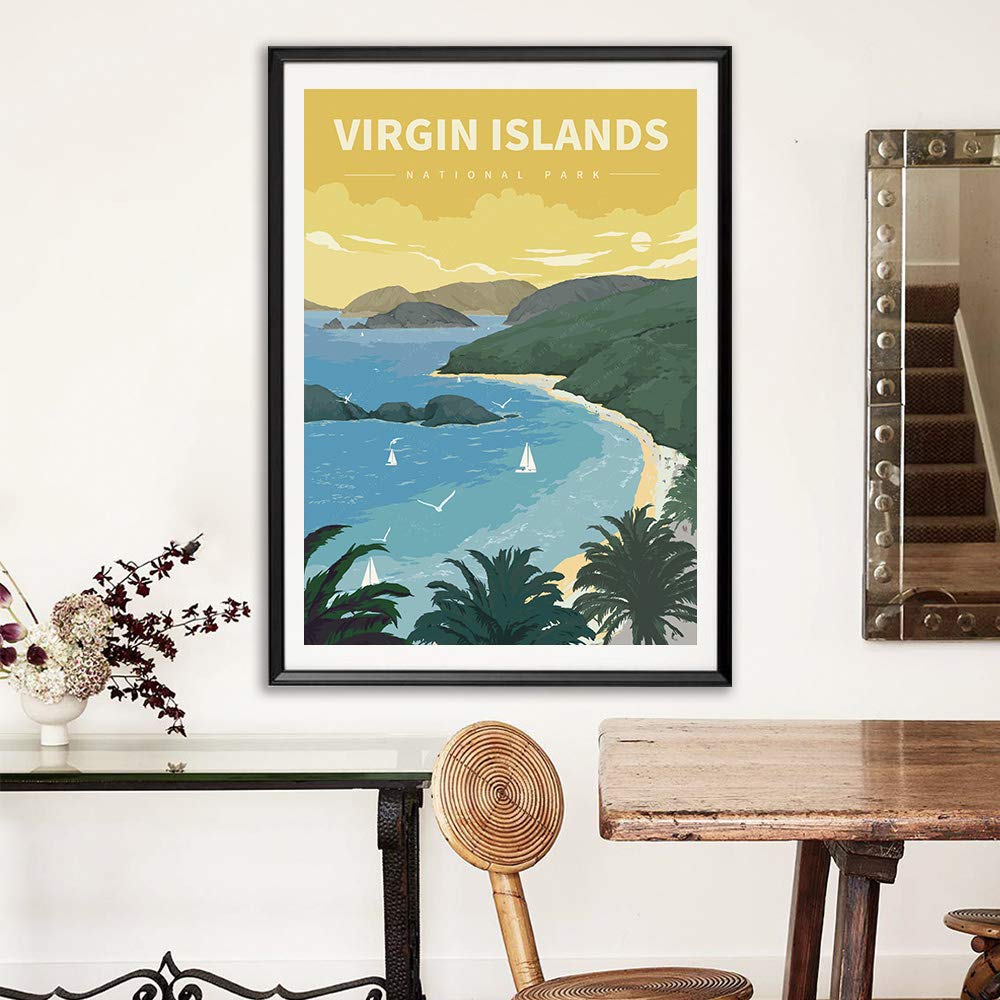 xtvin Virgin Islands National Park America Vintage Travel Poster Art Print Painting Home Decoration Gift