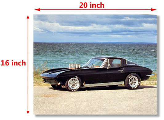 Impact Posters Gallery 1963 Corvette Coupe Classic Vintage Car Art Print Wall Decor Poster (16x20)