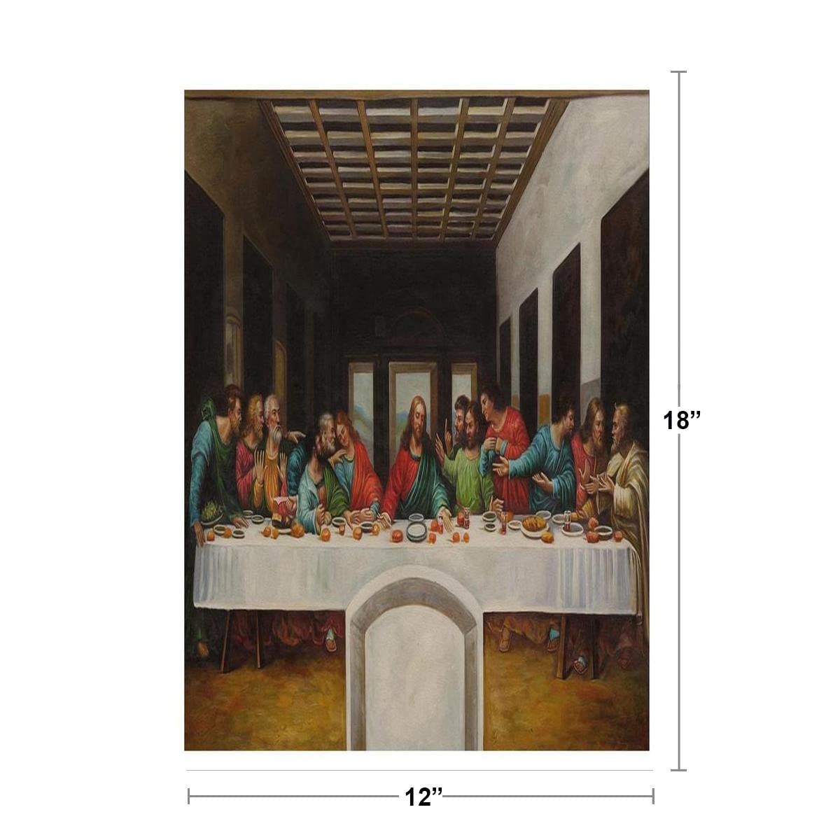 Leonardo Da Vinci Last Supper Jesus Poster 12 Apostles Holy Communion Painting Circa 1495 Cool Wall Decor Art Print Poster 12x18