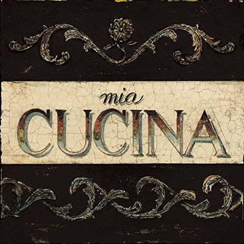 Posterazzi Collection Mia Cucina Plaque Poster Print by Arnie Fisk (12 x 12)