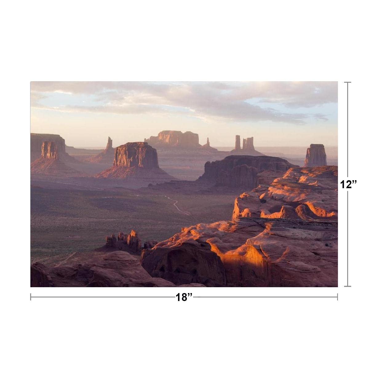 The Hunts Mesa Rock Formation Monument Valley Photo Photograph Cool Wall Decor Art Print Poster 18x12