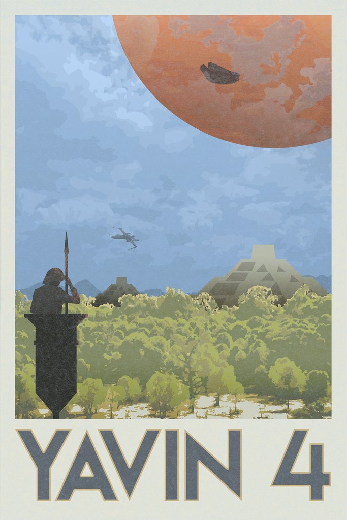Yavin 4 Rebel Base Fantasy Travel Movie Cool Wall Decor Art Print Poster 12x18