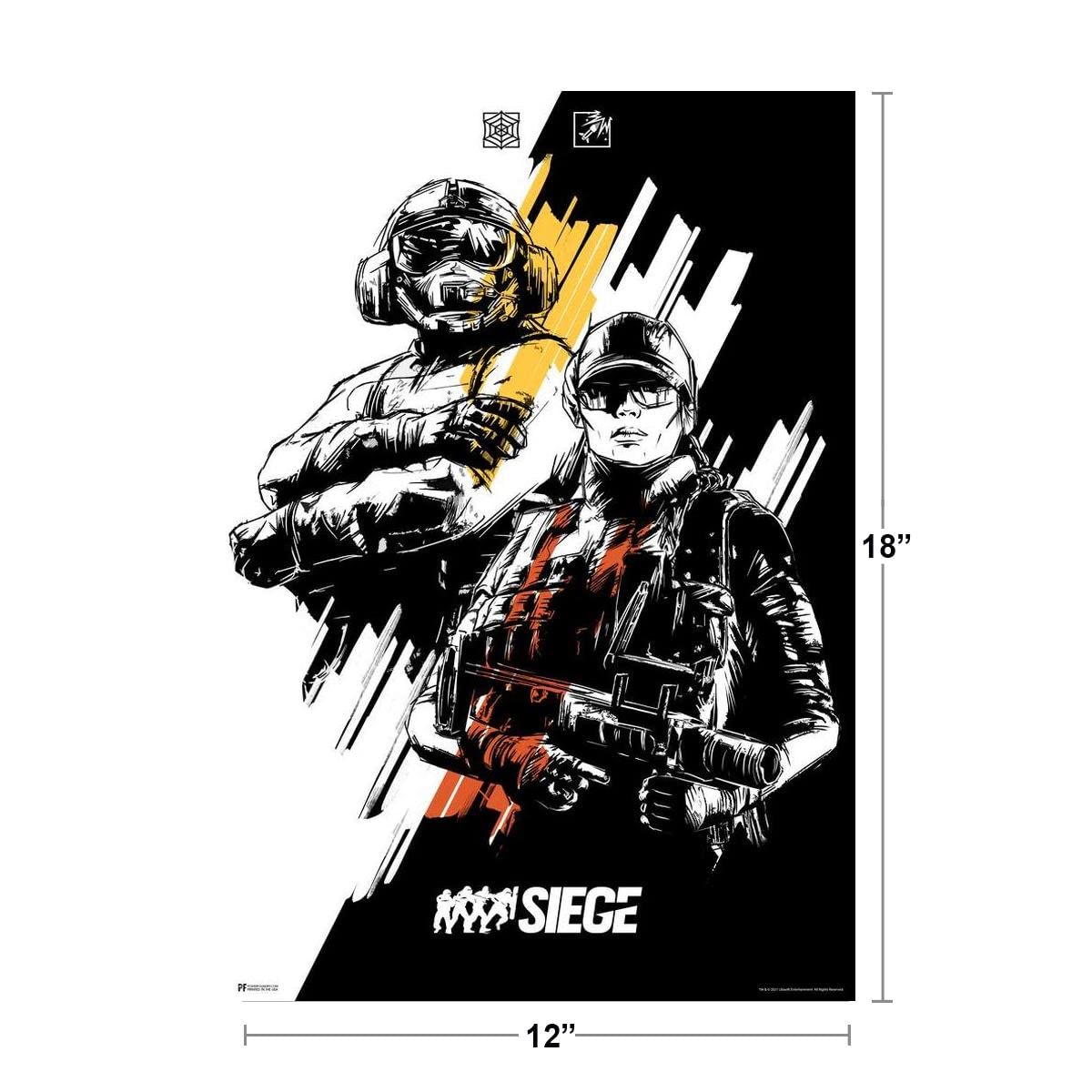 Rainbow Six Siege Merchandise Ash Jager Duo Character Video Game Video Gaming Gamer R6 Siege Tom Clancy Rainbow Six Seige Wall Art Cool Wall Decor Art Print Poster 12x18