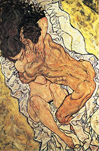 American Gift Services - Embrace Lovers II Artist Egon Schiele Giclee Art Poster Print - 11x17