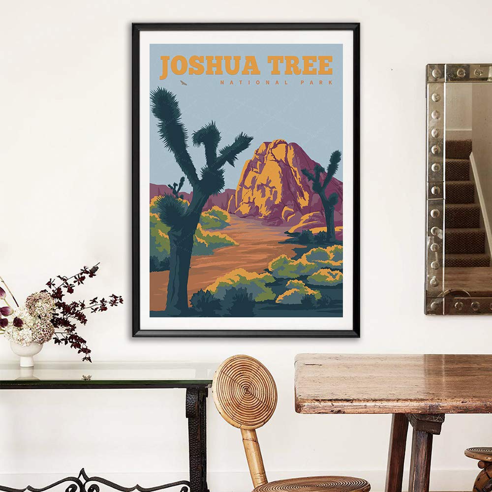 xtvin Joshua Tree National Park America Vintage Travel Poster Art Print Painting Home Decoration Gift