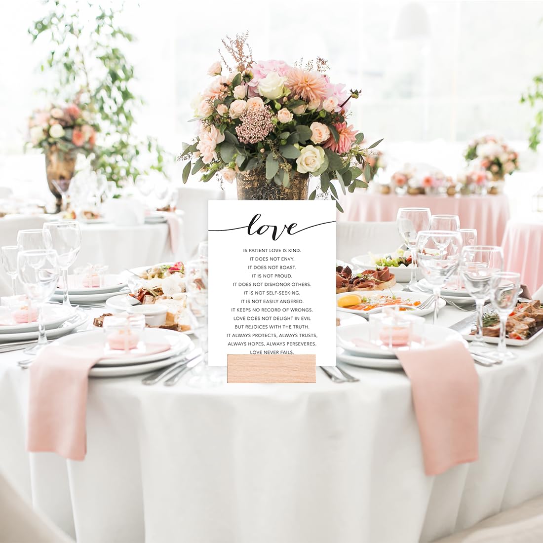 Andaz Press Unframed Black White Wall Art Decor Poster Print, Bible Verses, Love ... always protects, always trusts, always hopes, always perseveres. Love never fails. 1 Corinthians 13:4-8, 1-Pack