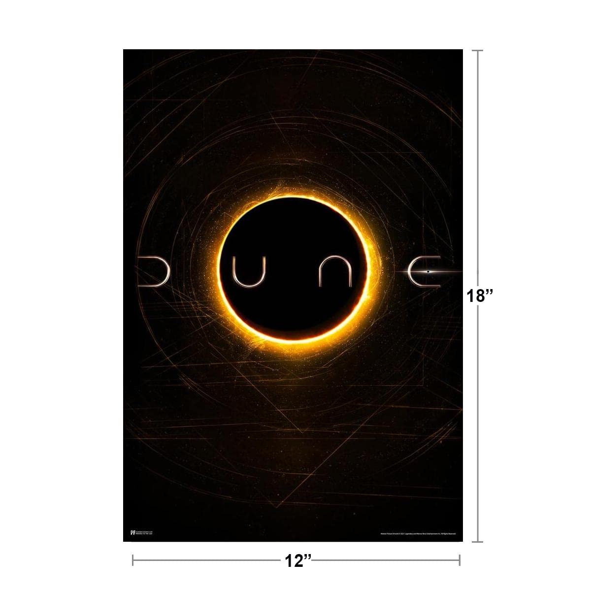 Dune Movie Poster Title Logo Planet Arrakis Timothee Chalamet Official Merchandise 2021 Movie Merch Denis Villeneuve Film Frank Herbert Book Series It Begins Cool Wall Decor Art Print Poster 12x18