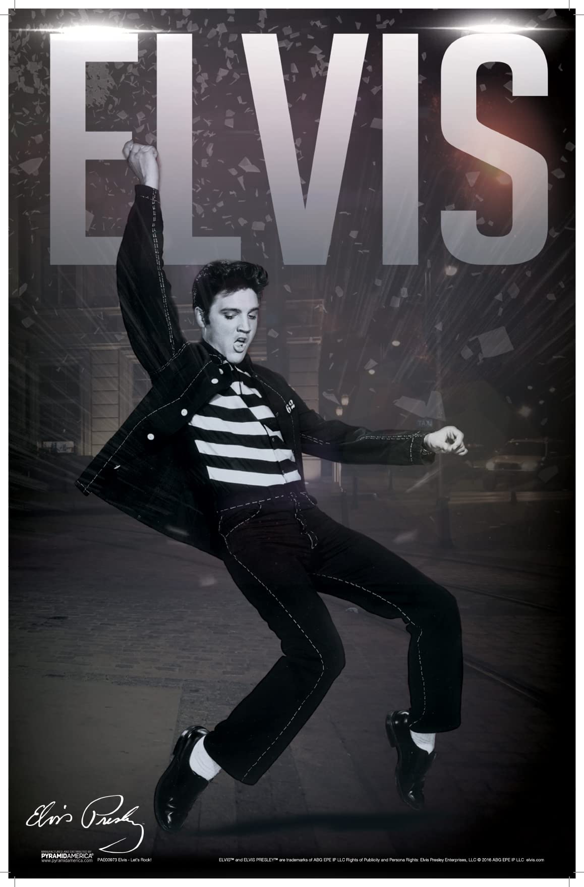 Pyramid America - Elvis Presley Poster - Elvis Let's Rock - 11 x 17 Poster Print Wall Art, Ideal for Home Decor, Bedroom Decor, Kitchen Decor & Living Room Decor