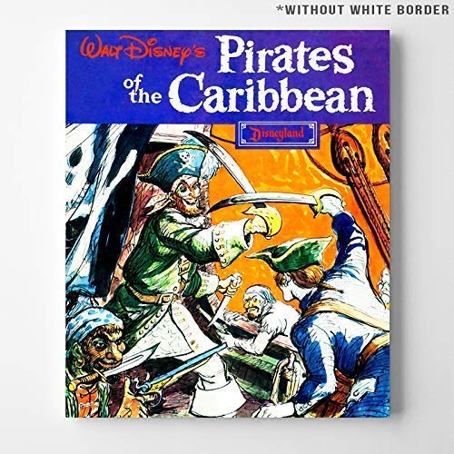 Disneyland Pirates Wall Art Poster Home Decor Print Vintage Artwork Reproduction - Unframed