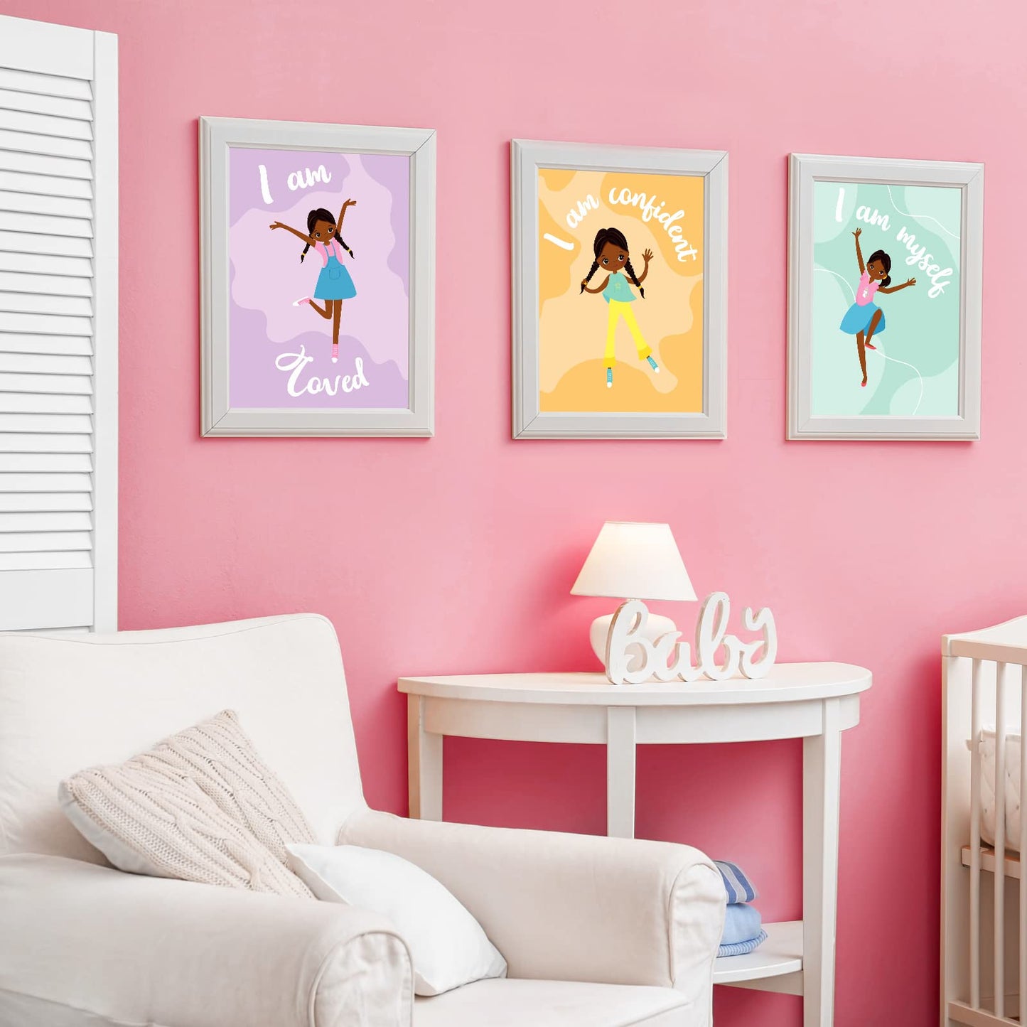 9 Pieces Motivational Black Girl Wall Decor Girls Room Decor African Girl Inspirationa Quotes Poster Unframed Black Girls Art Prints for Kids Teen Girls Room Wall Decorations,Unframed, 8 x 10 Inch