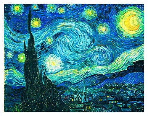 Vincent Van Gogh Starry Night Decorative Fine Art Poster Print, Unframed 11x14