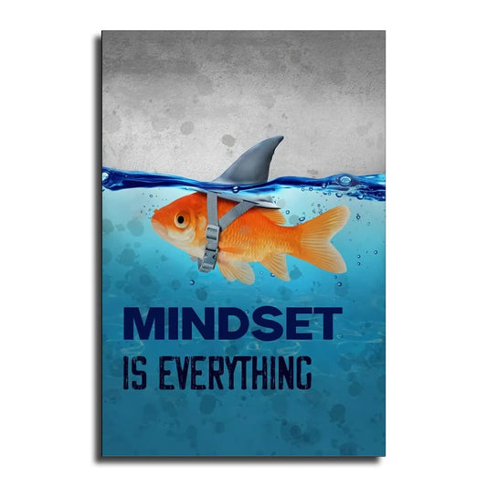 HHGaoArt Mindset Is Everything Wall Art Motivational Posters Canvas Prints Picture Paintings Home Decoration Unframed (12x18inch,Mindset 18)