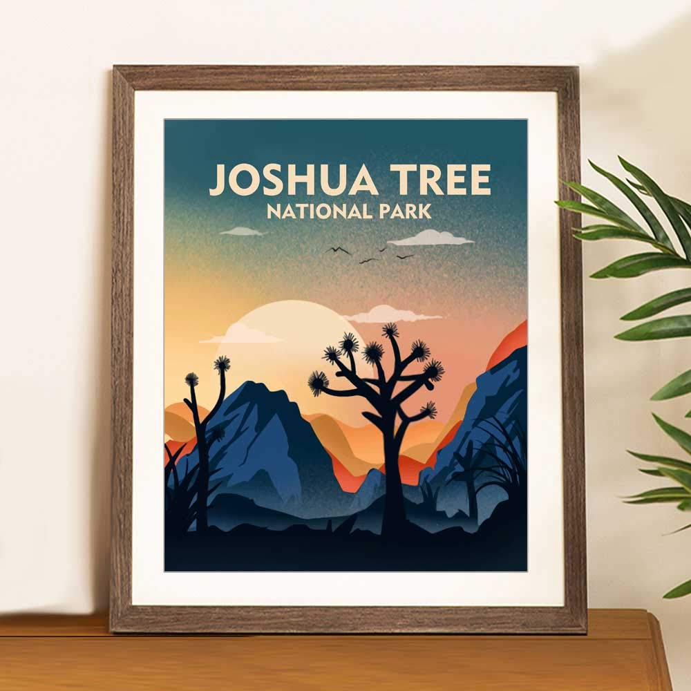 Joshua Tree National Park Print, National Park Minimalist Modern Poster, Joshua Tree Poster, National Park Art, UNFRAMED 8x10inch