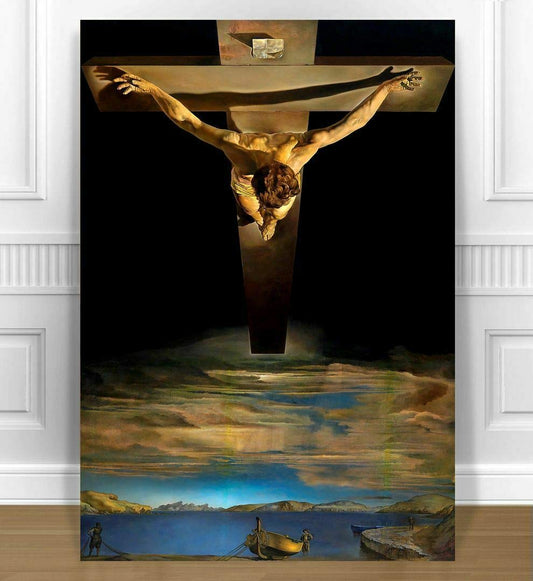 SALVADOR DALI CHRIST ON THE CROSS ST JOHN CANVAS PRINT Paintings Oil Painting Original Drawing Poster Photo Wall Art (8x12inch NO Framed)