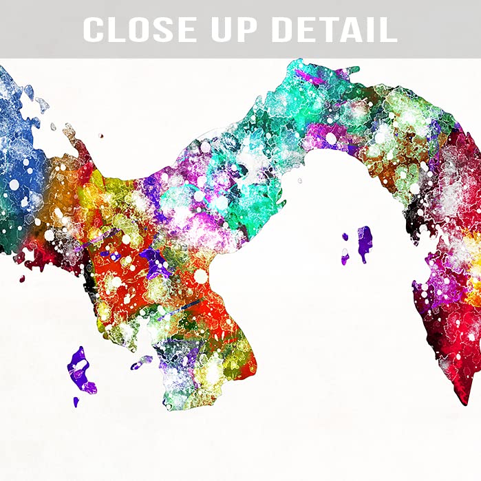 Panama Watercolor Map Wall Art Poster Home Decor Print Watercolour Artwork - Unframed