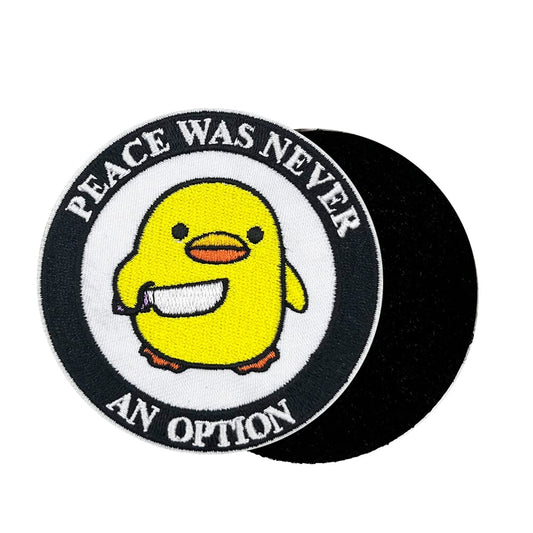 Peace Was Never An Option Embroidered Hook and Loop Patch