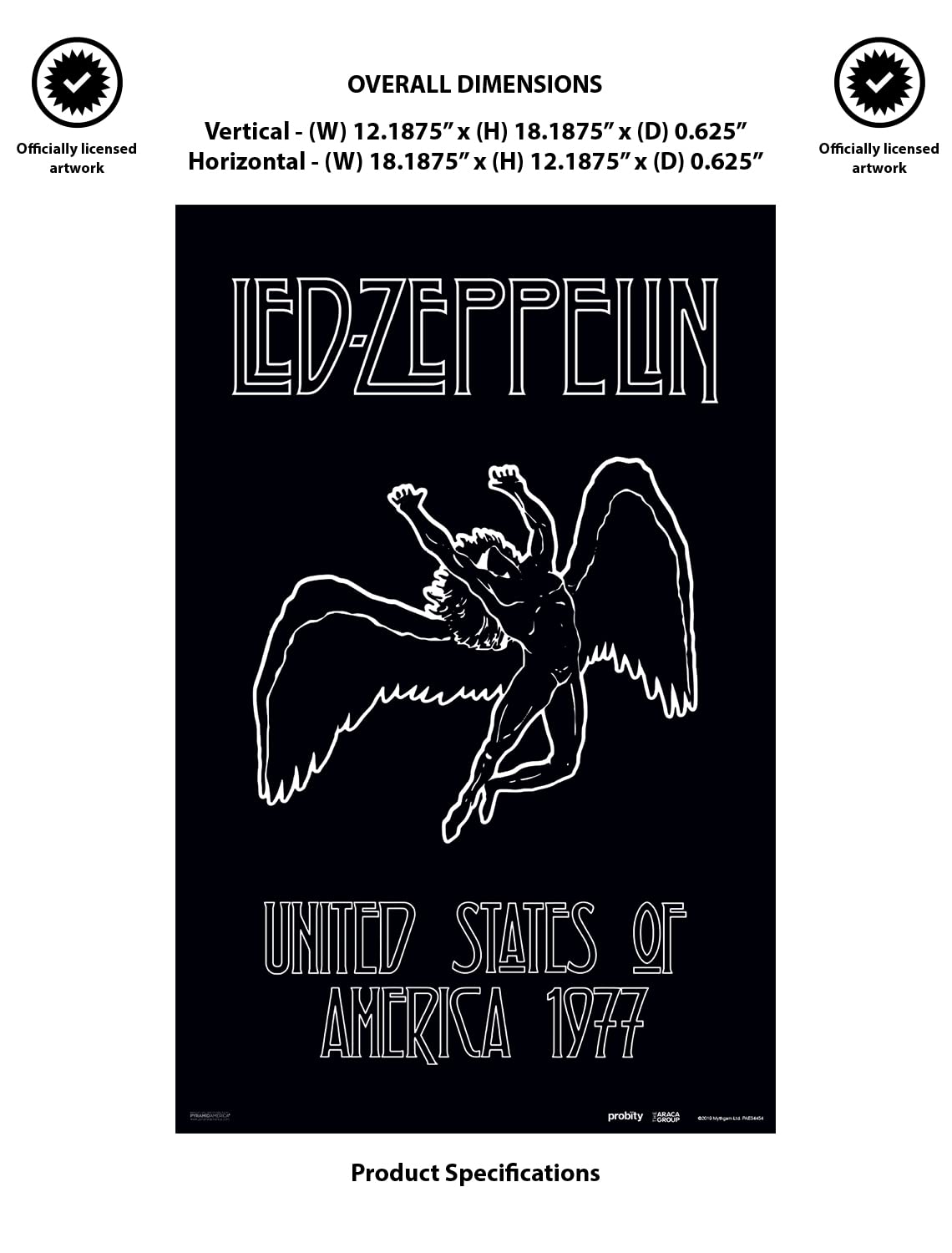 Pyramid America - Led Zeppelin Poster - Led Zeppelin Icarus - 11 x 17 Poster Print Wall Art, Ideal for Home Decor, Office Decor, Playroom Decor & Wall Decor Living Room