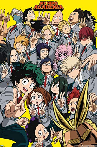 Trends International 24X36 My Hero Academia-Selfie Wall Poster, 24.00" x 36.00", Unframed Version
