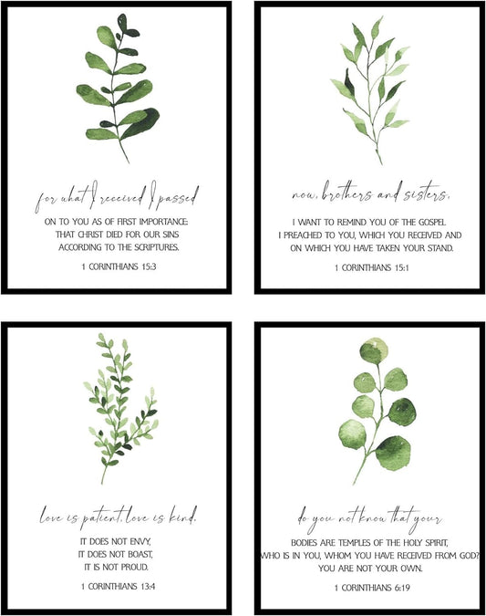 Insire 1 Corinthians 13 Wall Art, Bible Art, Corinthians 13 Sign, Bible Verse Art, Christian Poster, Scripture Art, Bible Verse Nursery, Biblical Quotes Wall Decor, Biblical Prints Unframed (8x10”)