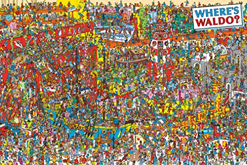 Buyartforless POSTER Where's Waldo? Visual Challange 36x24 Art Print Poster, Multicolor (AQ 241425)y, Living Room