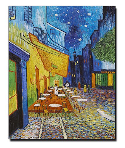 Vincent Van Gogh Art Paintings Reprints - Popular Starry Night, Almond Blossom Painting, Cafe Print - Set of 4 8 x 10 Posters - Wall Decor Painting for Office, Bedroom, Kitchen, Living Room