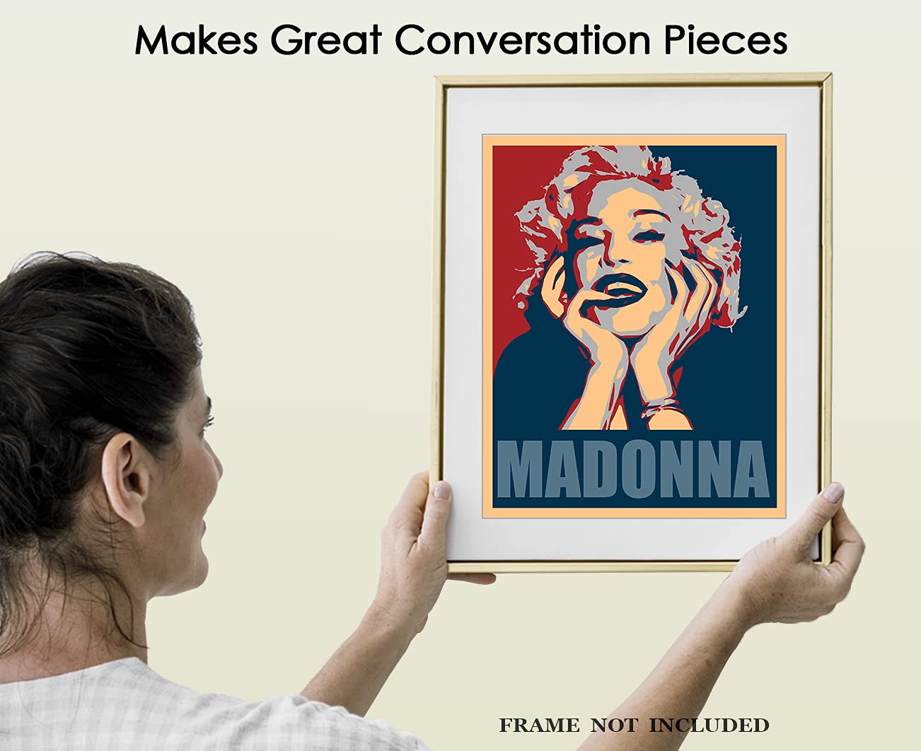 Madonna Wall Art Poster - Cool 8x10 Unframed Art Print - Contemporary Modern Room Decoration for Home, Office, Living Room and Bedroom - Creative Gift Idea for Music Lovers