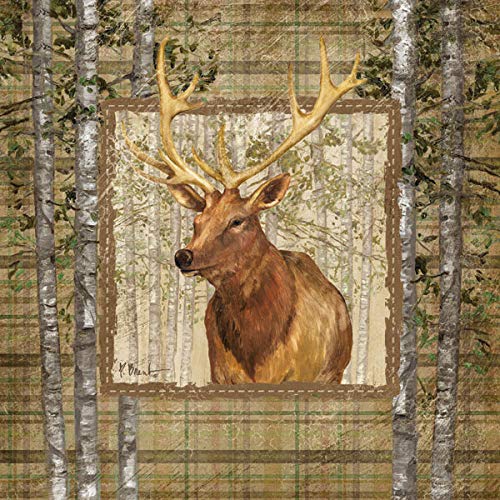 Rustic Cabin Moose Bear and Buck; Lodge Decor; Three 12x12in Poster Print