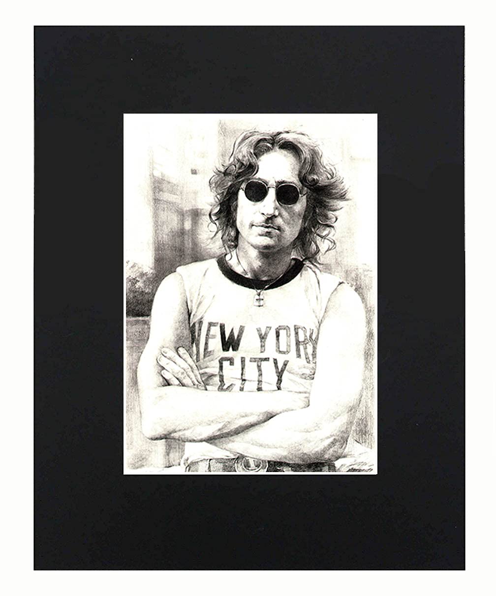 XQArtStudio John Lennon New York City Shirt Art Artworks Print Picture Photograph Mini Poster Gift Wall Decor Display Size with Matted 8x10