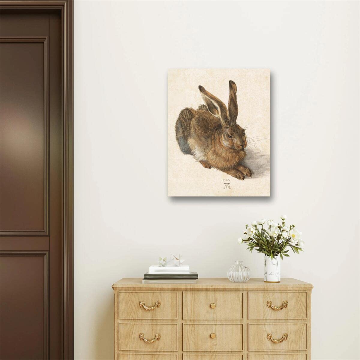 Meishe Art Poster Print Young Hare Rabbit by Albrecht Durer Famous Sketch Drawing Watercolour Painting Reproduction Classic Artwork Home Wall Decor for Living Room Bedroom