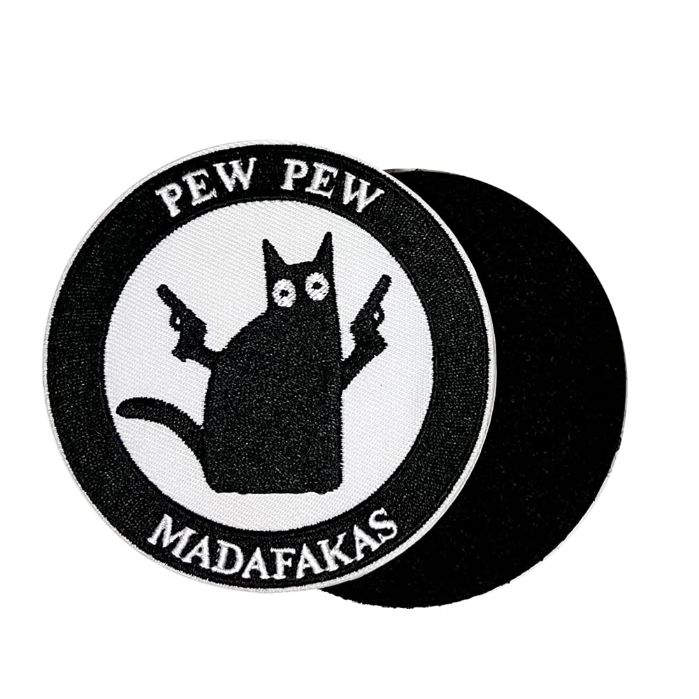 Halloween Tactical Patch, Pew Pew Madafakas Embroidered Hook and Loop Patch