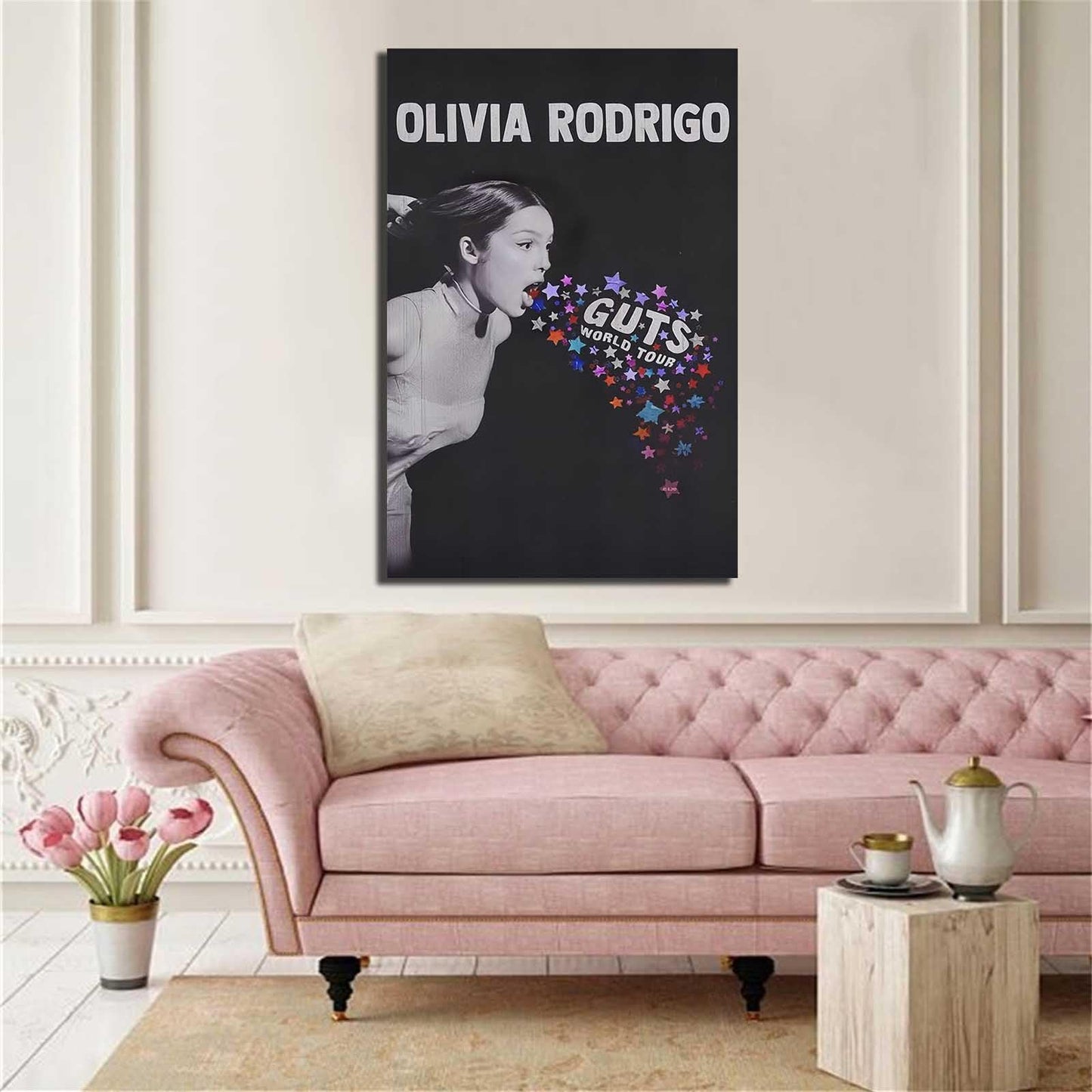 Olivia Poster Rodrigo Poster Guts Album Cover Suitable for Hanging In Living Room Bedroom And Art Picture Print Modern Family Bedroom Decor Posters (Canvas Roll 8x12 inch)