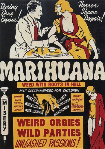 Affiche Prints AD48 Vintage 1930's Marihuana Marijuana Anti Drugs Film Movie Poster - A3 (432 x 305mm) 16.5" x 11.7"