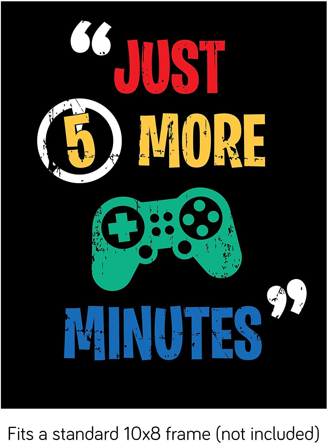 Unframed Video Game Themed Funny Wall Art Prints, Set of 3 (8" x 10") Gaming Poster Art Painting For Kids Room Teenage Boy Decor