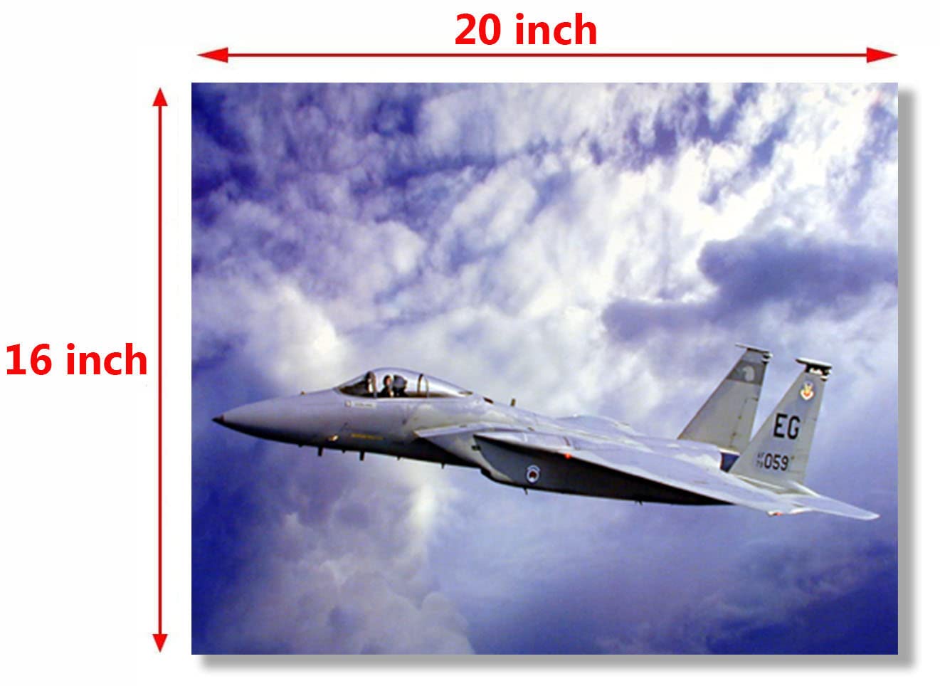 Military Aircraft Wall Decor F-15 Eagle Jet Plane Aviation Art Print Poster (16x20)