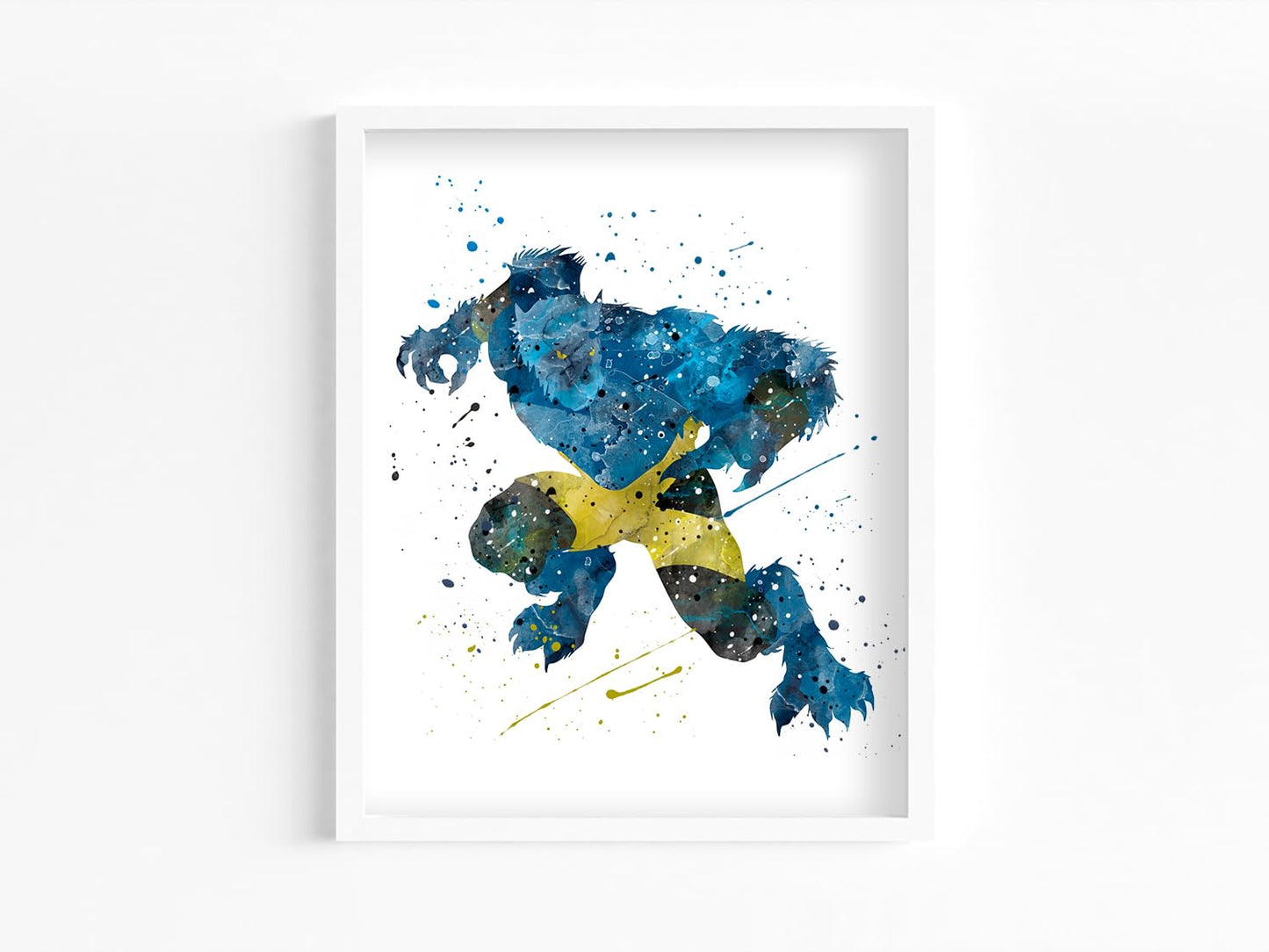 Beast Prints, X-Men Watercolor, Nursery Wall Poster, Holiday Gift, Kids and Children Artworks, Digital Illustration Art