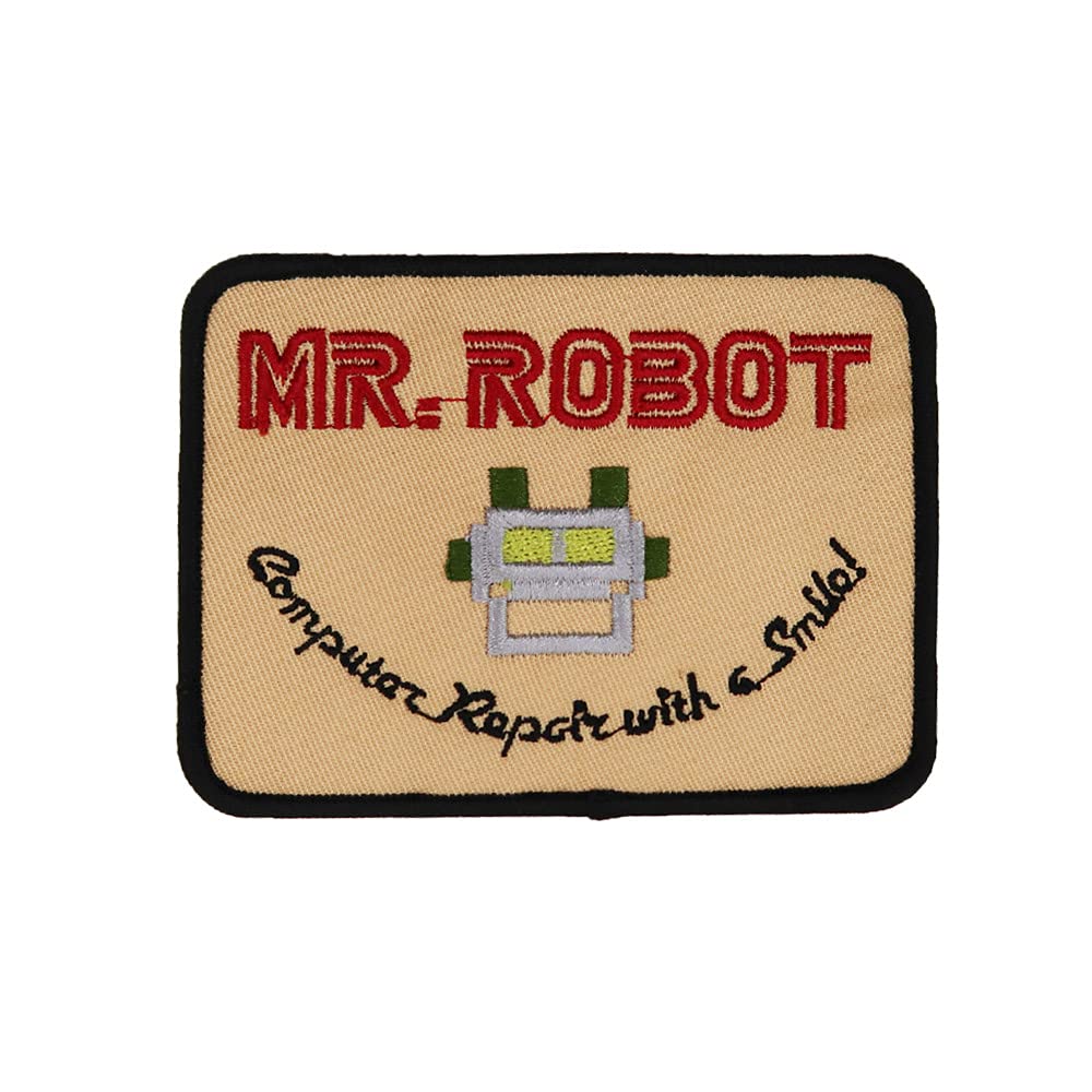 Mr. Robot Embroidered Iron On Patch Halloween Costume DIY