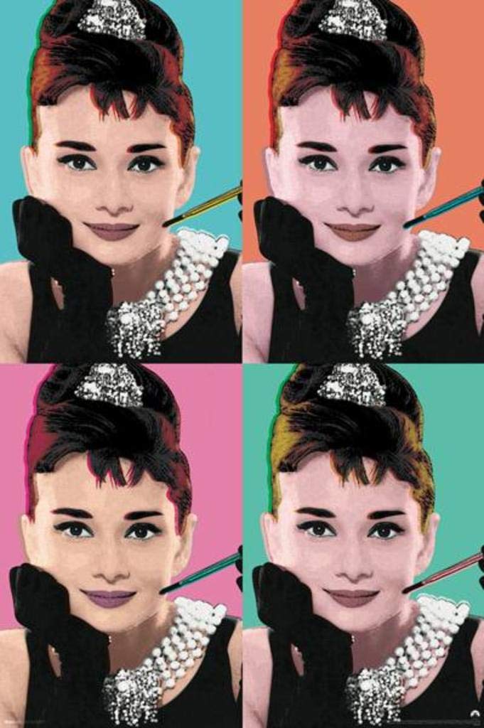 Pyramid America Audrey Hepburn Pop Art Cool Wall Decor Art Print Poster 24x36