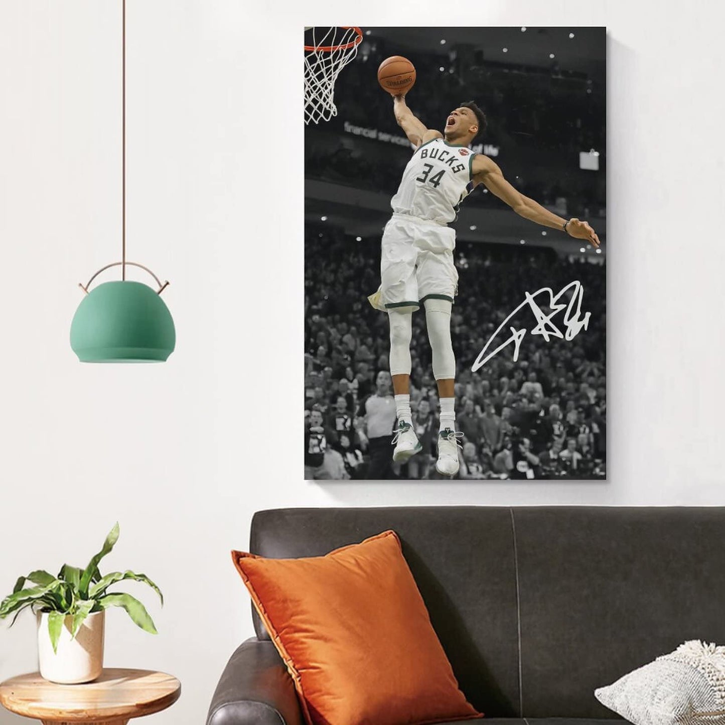 Giannis Antetokounmpo Poster 2 Wall Art Canvas Print Poster Home Bathroom Bedroom Office Living Room Decor Canvas Poster Unframe: 12x18inch(30x45cm)