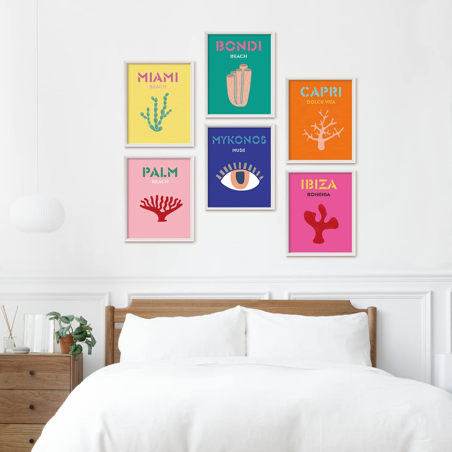 Preppy Room Decor Aesthetic Wall Art Prints, TrendyRoom Decor, Beach Room Decor,Posters for Room Aesthetic Preppy Room Decor Teen Girls(Set of 6 8x10in Unframed )Preppy Decor, Preppy Stuff Things