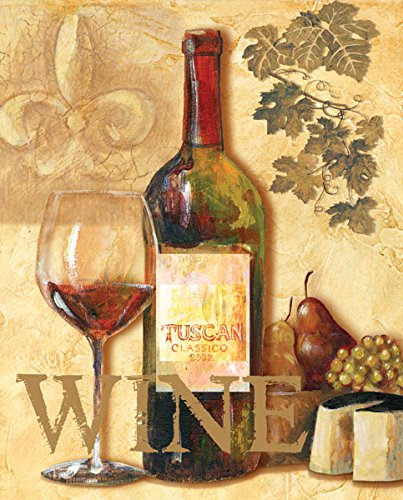 3 Wine Grape Art Prints Tuscany Posters Kitchen Decor Art Poster Print by Ron Jenkins, 8x10