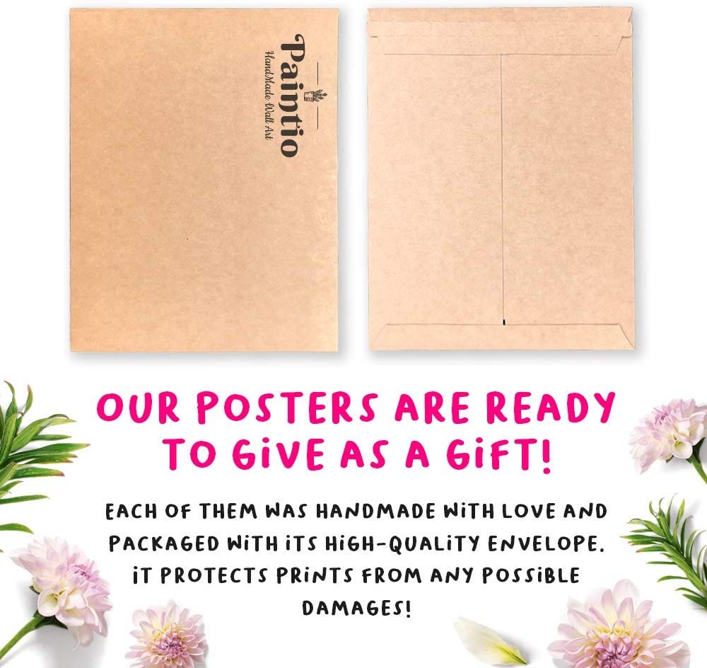 Don't Look Back Wall Art Prints - Unframed 8x10 in - Motivational Pictures with Inspirational Quotes for Office Decor and Home - Positive Papers Style with Signs Poster