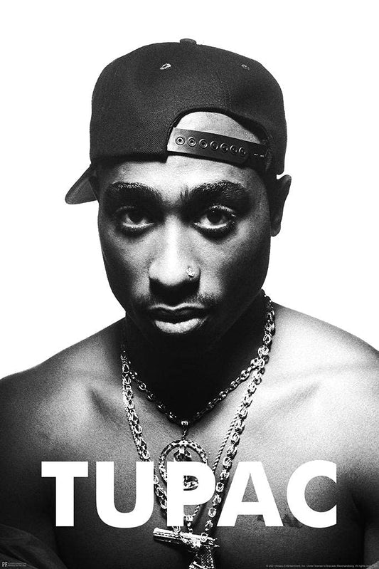 Tupac Posters 2Pac Poster Gold Chains Portrait 90s Hip Hop Rapper Posters For Room Aesthetic Mid 90s 2Pac Memorabilia Rap Posters Music Merchandise Merch Thick Paper Sign Print Picture 8x12
