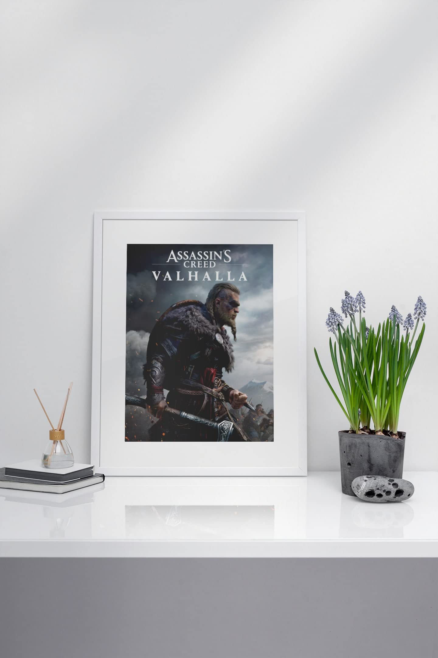 Assassins Creed Poster Valhalla Merchandise Male Ultimate Edition Key Art Video Game Cover Video Gaming Gamer Collectibles Viking Eivor Varinsdottir Gift Home Cool Wall Decor Art Print Poster 12x18