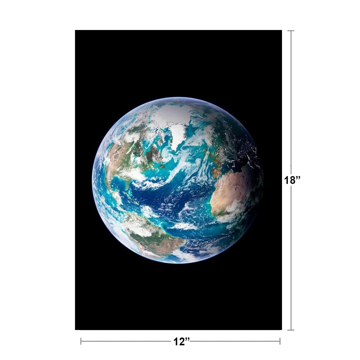 Satellite View of Earth from Outer Space Photo Photograph Cool Wall Decor Art Print Poster 12x18