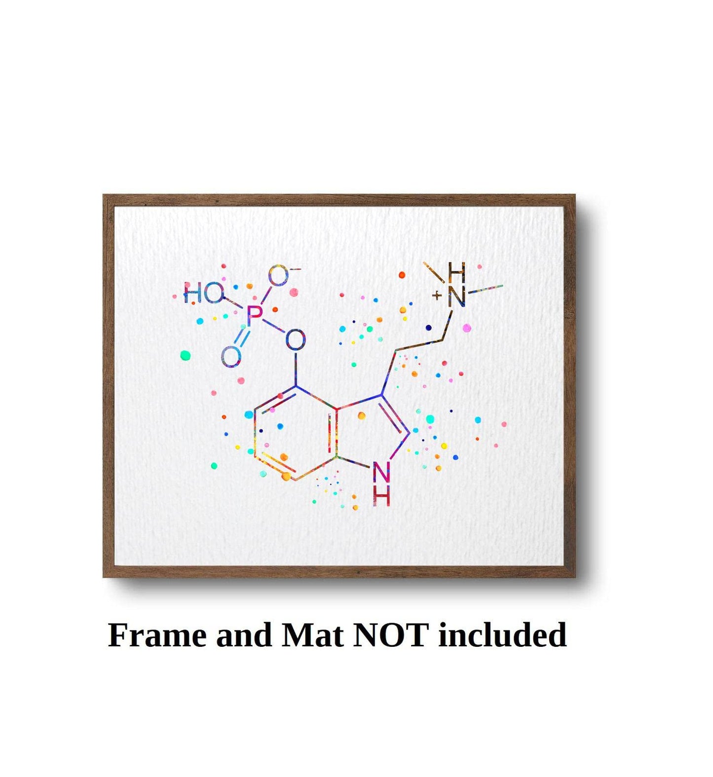 Dignovel Studios 8X10 Unframed Psilocybin Molecule Chemistry Magic Mushroom Nerd Science Biology Medical Art Watercolor Art Print Poster Wall Art Nursery Kids Office Home Decor DN593