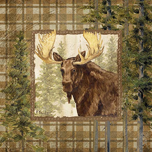 Rustic Cabin Moose Bear and Buck; Lodge Decor; Three 12x12in Poster Print
