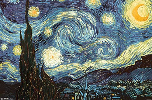 Trends International The Starry Night by Vincent van Gogh Wall Poster, 22.375" x 34", Unframed Version