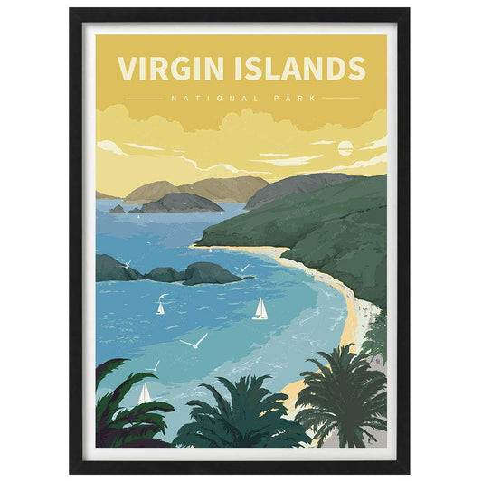 xtvin Virgin Islands National Park America Vintage Travel Poster Art Print Painting Home Decoration Gift