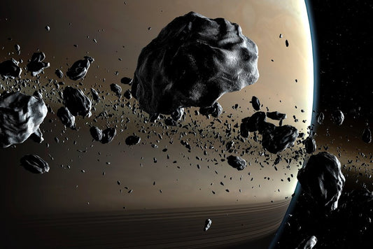 Within the Rings of Saturn Astronomy Illustration Cool Wall Decor Art Print Poster 18x12